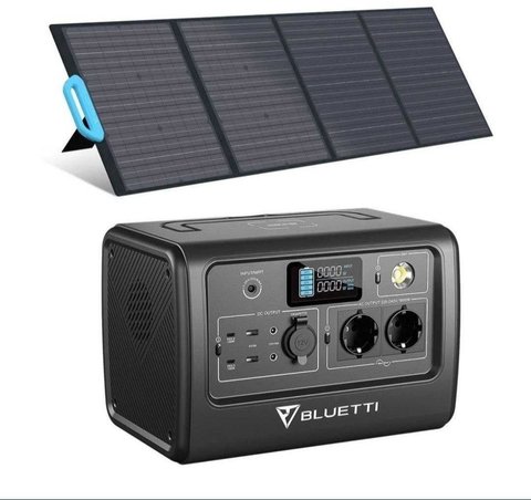 Зарядная станция Bluetti PowerOak EB70 716Wh 1000W + Solar Panel PV120 120W фото