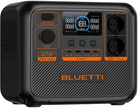 Зарядна станція Bluetti AC70P 864Wh 1000W фото