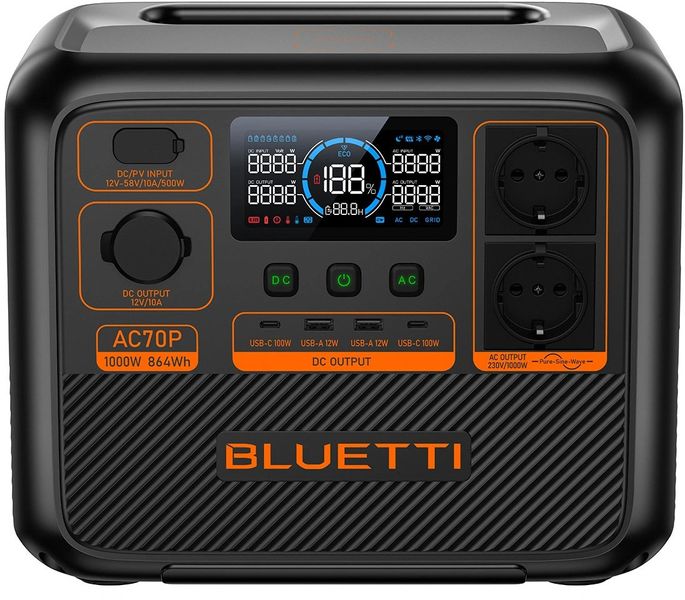 Зарядная станция Bluetti AC70P 864Wh 1000W фото