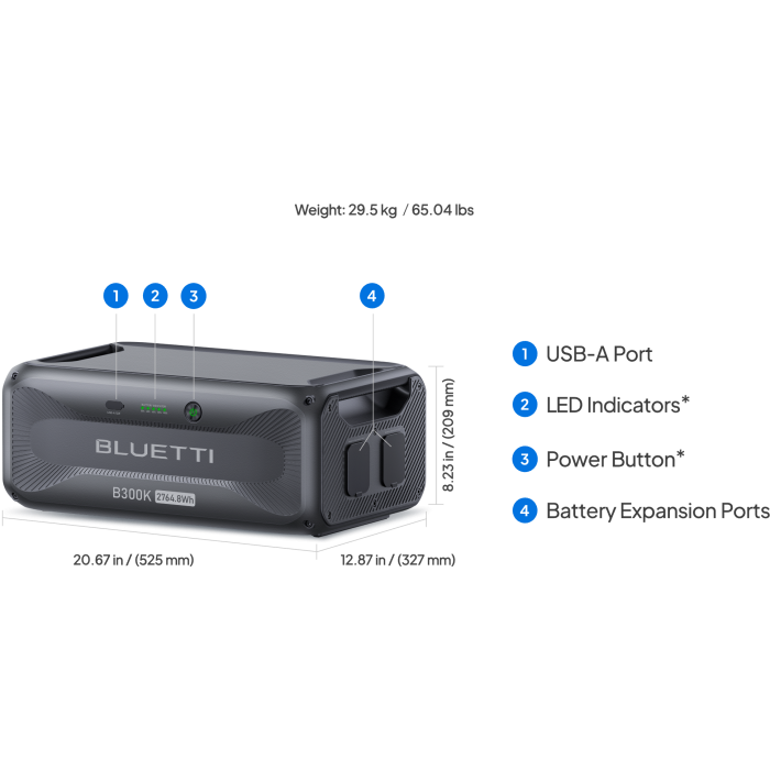 Зарядная станция Bluetti AC300 3000W + 4 Home Battery Backup B300K 11059.2Wh